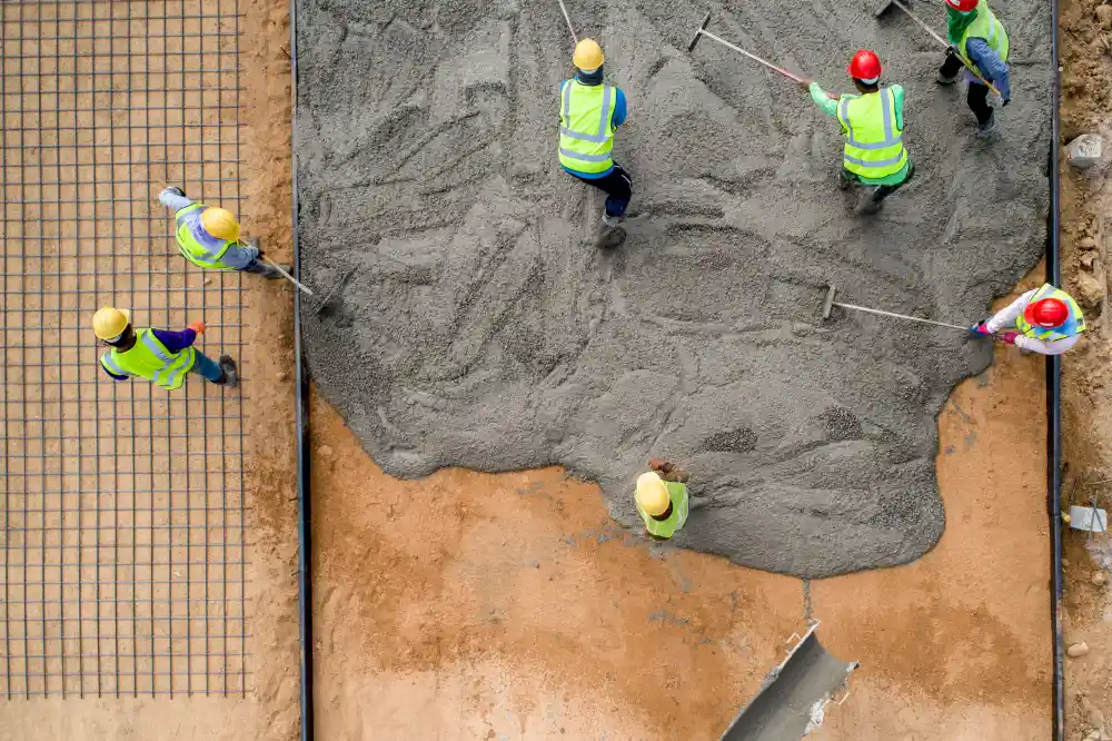 İnşaat İşçileri Beton Dökmek - V Beton Agrega